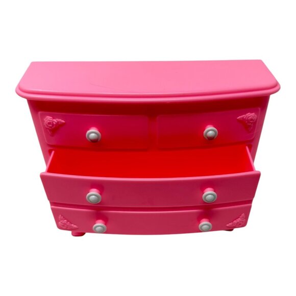 1993 Mattel Barbie So Much To Do Pink Bedroom Dresser Entertainment Center Vtg - Picture 13 of 16